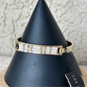 The Limited Gold and White Beaded Bracelet*